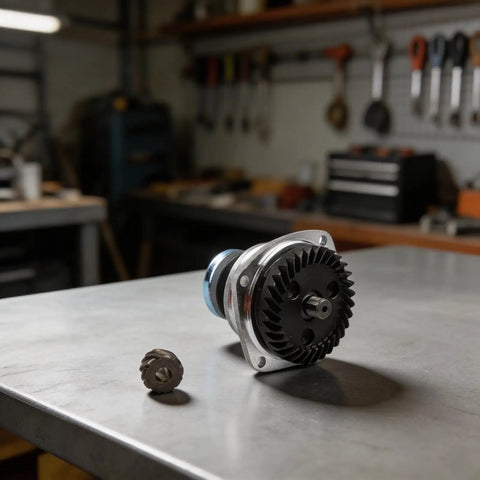 Angle Grinder Gear Replacement For 9523B And 9913 Models, Durable Metal Transmission Component on workshop table
