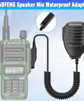 Ham Radio Speaker Microphone For UV 9G UV 9R Pro Walkie Talkies Rugged 2 Pack With 360 Degree Rotating Clip And Stretchy Cable