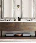 Vintage Style Clear Glass Wall Sconce Hardwired Vanity Light For Bathroom And Bedroom Hallway Cafe Rustic Farmhouse Wall Mounted Lamp For Vanity Mirror Decor mounted above bathroom mirrors.