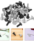 Awesome 60 Piece Sewing Machine Screw Kit With Needle Clamp Fixings And Presser Foot Thumb Hardware Replacement To Boost Productivity In Your Craft Studio, assorted black and silver screws.
