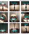 Green Liaison Tiffany Style Stained Glass Ceiling Light Fixture Semi Flush Mount Lamp With 16 Inch Shade And 15 Inch Height Antique Green Bronze Finish Hardwired 20 Inch Cord Pro Install Recommended, various designs shown.