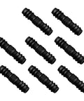 Get This Awesome 8 Pack Of 1/2 Inch Hose Connectors For Your Garden, Soaker Hoses, And Washing Machine! molded black plastic hose connectors, 8 pack