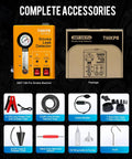 Automotive Smoke Machine With Built In Air Compressor, Pro Level Smoke Leak Detector For Cars with complete accessories displayed.