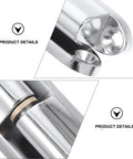 Showeroro zinc alloy interior door hinge set, chrome finish, rust-resistant, 2 pcs