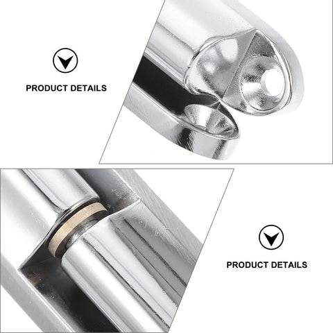 Showeroro zinc alloy interior door hinge set, chrome finish, rust-resistant, 2 pcs