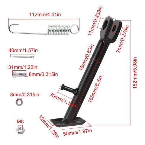 Yamaha Peewee PW80 PY80 Side Stand Spring Kick For Dirt Bike Replacement 165mm Long 152mm Stand Height Easy Install Durable