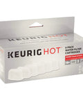 Two Packs Of Six Water Filter Cartridges For Your Morning Coffee Makers To Improve Taste And Keep It Fresh Easy To Install Water Filter Accessory Includes Twelve Filters In A Yellow Retail Box visible on packaging.