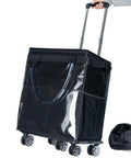 On Wheels Grocery Cart 54L Capacity Foldable Rolling Tote For Groceries With Drawstring Bag 360 Degree Wheels Portable Trolley