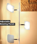 Tree Floor Lamp For Living Rooms And Offices, Dimmable LED Spotlight Tall Lamp With Adjustable Panels, space-saving white design