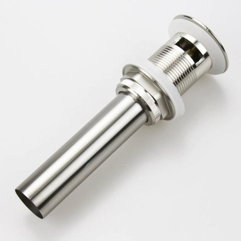 Easy Install Bathroom Sink Pop Up Drain With Overflow For Openings From 1.57 To 2.36 Inches Solid Brass Construction With Brushed Nickel