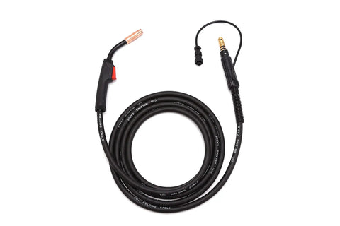 15 Foot MIG Welding Gun Stinger For Lincoln Magnum 100L K530-6 Replacement Torch coiled on white background