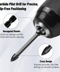 12 Piece Diamond Drill Bit Set With 35mm Extended Diamond Brazed Grinding Surface for precise dry drilling with pilot bits