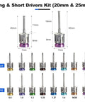 Pro Grade Dental Implant Torque Wrench Set For Prosthetics Universal Kit With Adjustable Ratchet And Screwdrivers 16 Pieces 10 To 70 Ncm Fully Autoclavable long and short drivers 20mm 25mm, stainless steel