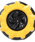 80mm mecanum wheel with yellow outer gear and black center hub for DIY robot car projects