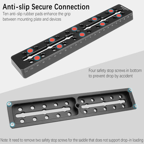 Vixen Style Dovetail Telescope Mounting Plate 230mm Rail Bar With M6 And Quarter Inch And Three Eighth Inch Screws Overview