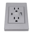 Upgrade Your Walls with this Sweet Grey Decora Outlet Featuring a Rock Solid Usb Type C Fast Charge Port and Matching Faceplate