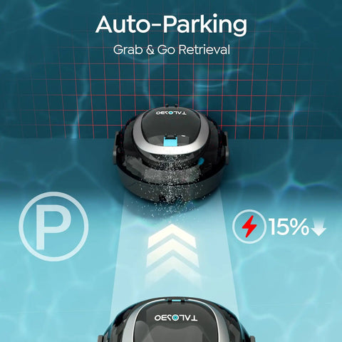 Auto-parking feature of Dual Layer Filtration S2 Robotic Pool Cleaner With 90 Minute Runtime, Cordless Pool Vacuum for Easy Cleanup