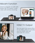 4K Digital Camera For Photography And Video, 64MP Pro Grade High Resolution Stills, WiFi Touch Screen Vlogging Camera For YouTube, Doubles As Webcam, connected to laptop and TV for streaming and output.
