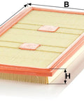 Engine Air Filter Replacement For Mercedes Benz C300 C350 E350 SLK350 GLE350 GLK350 ML350 2012 to 2019 close-up view