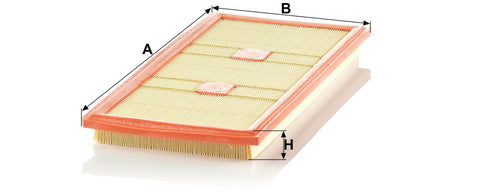 Engine Air Filter Replacement For Mercedes Benz C300 C350 E350 SLK350 GLE350 GLK350 ML350 2012 to 2019 close-up view