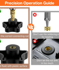 Heat Set M3 Threaded Inserts Kit With 60W Digital Soldering Iron 360Pcs usage guide showing correct and incorrect methods
