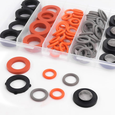 84 Piece Pressure Washer O Rings And Washers Kit With 5 Sizes Including Screen Filter Washer And QD Colored O Rings For Pump Hose Gun Wand And Other Power Washer Parts.