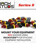 Top Shelf Red Server Rack Screws For 19 Inch Square Punched Rails, No Sweat Front Load Rack Studs, Easy Cage Nut Swap Hardware, Dependable Data Center Kit 400 Pack, rubber and plastic rack studs