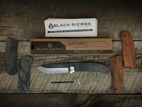 DIY Knife Making Kit With Hammered Stainless Steel Blade 8Cr14MoV For Hunting Fishing And Survival Build Your Own Fixed Blade Knife
