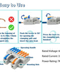 Workhorse 4 Pack 2 In 8 Out DIN Rail Terminal Blocks With 8 Removable Rail Clips For Quick Push In Wire Connections diagram