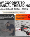 Garosa Electric Wire Threader Kit With Drill Adapter Wall Fish Tape Cable Puller Machine Automatic Wiring Tool Works With Power Drills For Conduit Pipe Threading Fast And Easy Home Project Upgrade shows comparison of traditional vs. automated wiring.