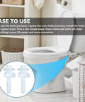 Universal White Toilet Seat Screw Replacement Kit With Heavy Duty Plastic Bolts Hinge Nut Washer Set for ease of use in bathroom repairs.