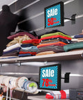 6 Pack Black Rectangular Faceout Sign Holders For Slatwall And Gridwall Displays 7W By 5.5H Durable Price Tag And Information Signage