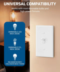 Smooth Operating Digital Toggle Dimmer Switch Single Pole Or Three Way Rock Solid Wall Panel with max load ratings for bulbs.