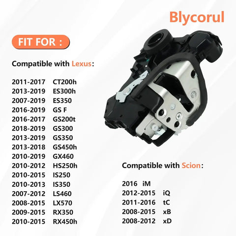 Front Right Passenger Side Door Lock Actuator Motor For Toyota And Lexus Fits 4Runner Tundra Camry RAV4 Sequoia Sienna Scion models