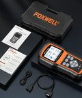 NT630 Plus OBD2 Scanner with ABS and SRS Bi Directional Diagnostic Tool for Cars, packaging, accessories, and manual