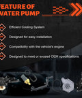 Overview of features for Top Shelf Cooling System Kit With Heavy Duty Water Pump Seals And Precision Thermostat For Audi A4 A5 Quattro Q5 V6 Engine Coolant Direct Bolt In Repair.