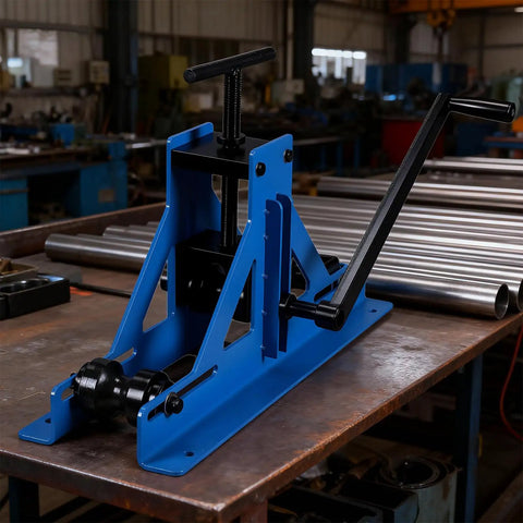 Boost Your Shop Game With This Heavy Duty Manual Tube Roller Bender Featuring Six Precision Dies For Flawless Round And Square Pipe Bends On Steel Copper And Aluminum Without Breaking A Sweat