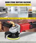Corded Wet Buffer Polisher Kit With 7 Amp Motor, 4 And 5 Inch Pad Sizes on granite countertop with splash shield