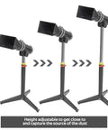 Deluxe Pro Grade Variable Height Dust Extraction Hood With Flexible Rubber Cuff and adjustable stand, three heights in use
