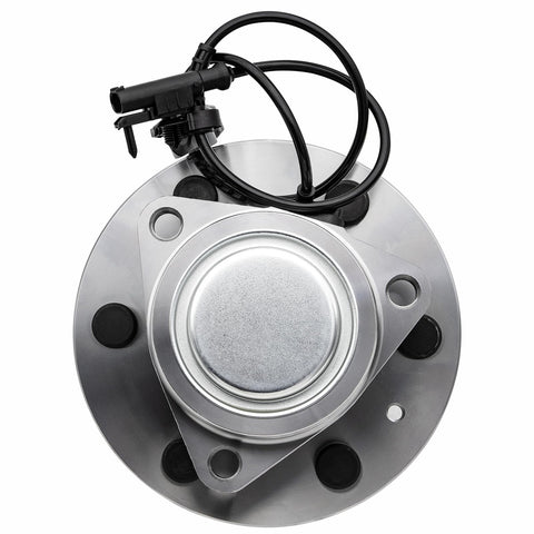 Top view of Front Wheel Bearing Hub Assembly 2WD Pair For Cadillac Escalade ESV 2007 To 2014 Chevy Avalanche 6-lug design
