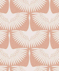 Genevieve Gorder Sahara Blush Feather Flock Peel and Stick Wallpaper Removable Self Adhesive No Glue Needed Pink Bird Pattern
