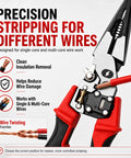 4-in-1 Wire Stripping and Testing Pliers Electrician’s Multitool With Stripping Cutting Crimping and Voltage Testing Compact ergonomic pliers for clean insulation removal.