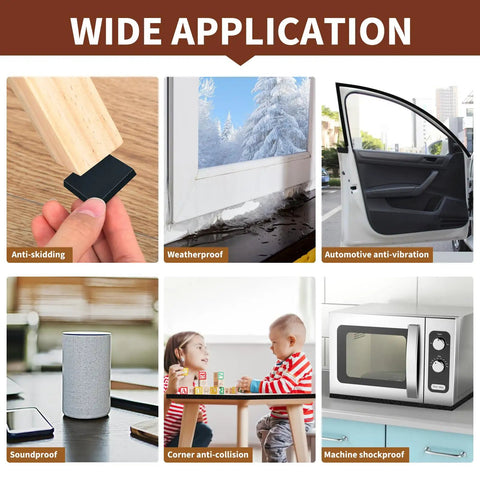 Wide applications of Pro Grade Closed Cell Foam Tape Strips 1 4 By 1 4 Inch for weatherproofing and soundproofing.