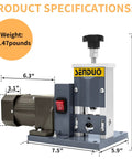 Automatic Wire Stripper Machine For Fast Copper Wire Recycling 25W Electric Cable Stripper dimensions view