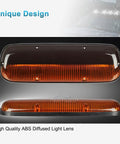 Beefed Up Amber Cab Marker Roof Running Light Covers with ABS Plastic for Silverado and Sierra Pickup Trucks 2002 to 2007