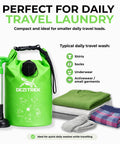 All In One Hand Wash Bag And Plunger Set For Off Grid Camping And Travel, Non Electric, Eco Friendly Portable Manual Clothes Washer For RVs.