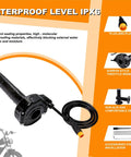 Full Twist Throttle Kit For 12V To 72V E Bikes And Scooters 3 Pin Surron Style Waterproof Quick Twist Handlebar Throttle Plug