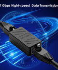 RJ45 Ethernet Cable Extender Coupler Kit For Cat5 To Cat8 Cables Plug And Play Inline Female Jack Connector With Nickel Plated Contacts Easy Snap In Clip Black 10 Pack Ready For Fast LAN Networking