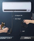 1920P HD Endoscope Camera With Light And 8 Adjustable LEDs, SemiRigid Snake Borescope For Tight Spaces, 16.4ft Cable, 7.9mm Probe, 2.0MP Clear Video For iOS And Android inspecting an AC unit