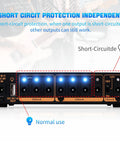 Back view of Built In 4400mAh Battery Gig Ready Pedalboard Power Supply With Eight 9V 12V 18V Outputs And 5V 1A USB Port